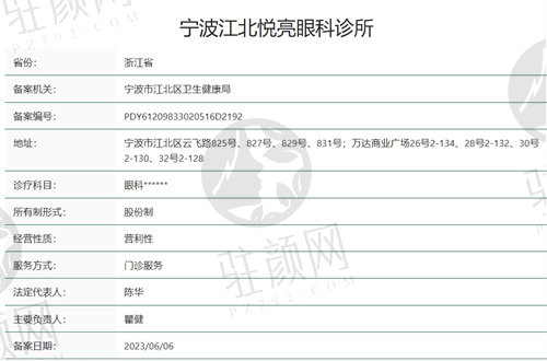 宁波江北悦亮眼科诊所正规吗