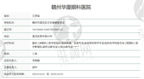 赣州华厦眼科医院正规吗
