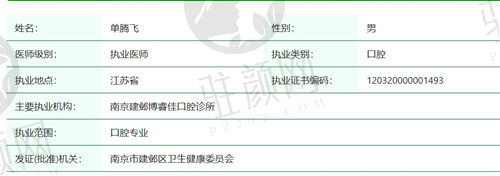 南京六城口腔医院单腾飞医生简介